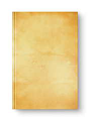 Image showing Closed old blank book isolated on white