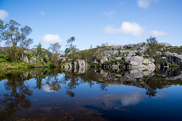 Image showing Way to the Preikestolen, Rogaland, Norway