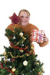 Image showing Happy Christmas girl 