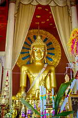Image showing Buddha statue in Wat Phra Singh temple, Chiang Mai, Thailand