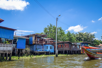 Image showing Traditional houses on Khlong, Bangkok, Thailand