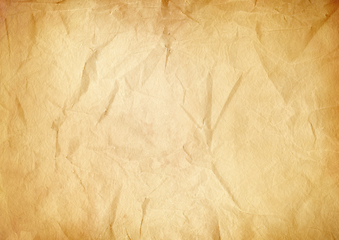 Image showing Old brown crumpled paper texture background