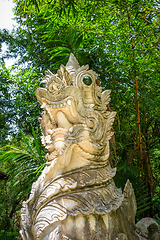 Image showing White statue in Wat Palad temple, Chiang Mai, Thailand