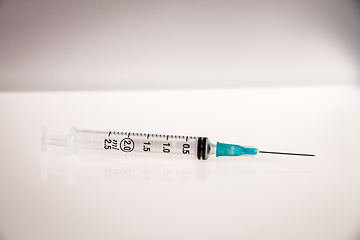 Image showing Syringe on grey background