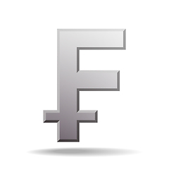 Image showing Swiss Franc currency symbol