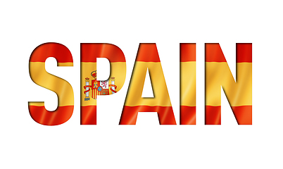 Image showing spanish flag text font