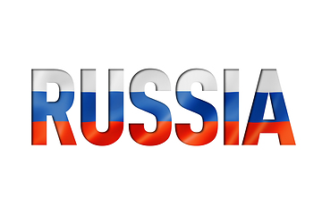Image showing russian flag text font