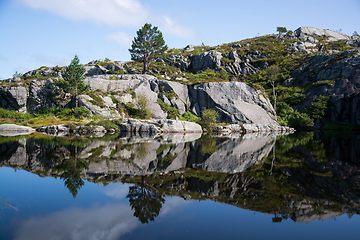 Image showing Way to the Preikestolen, Rogaland, Norway