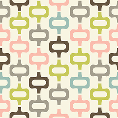 Image showing mid century style seamless pattern