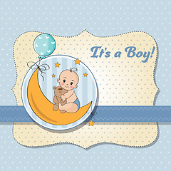 Image showing baby boy shower card