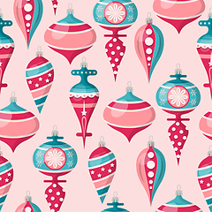 Image showing Christmas seamless pattern with balls