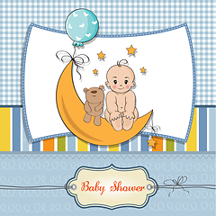 Image showing baby boy shower card