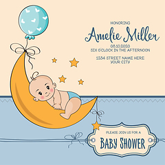 Image showing baby boy shower card