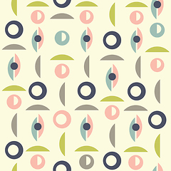 Image showing mid century style seamless pattern