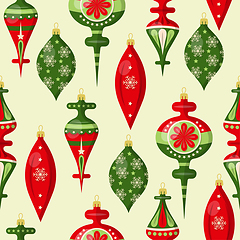 Image showing Christmas seamless pattern with balls