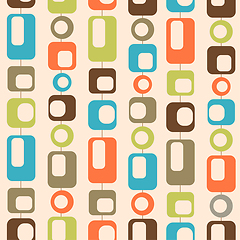 Image showing mid century style seamless pattern