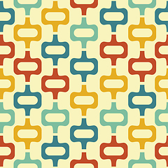 Image showing mid century style seamless pattern