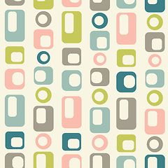 Image showing mid century style seamless pattern