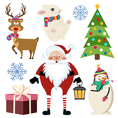 Image showing Beautiful flat design Christmas collection