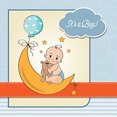 Image showing baby boy shower card