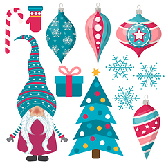 Image showing Beautiful flat design Christmas collection