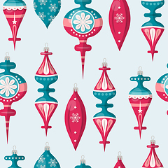 Image showing Christmas seamless pattern with balls