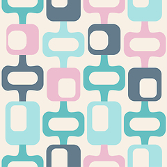 Image showing mid century style seamless pattern