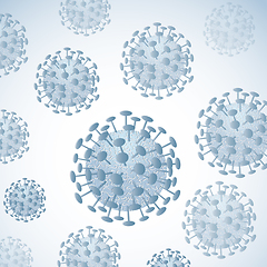 Image showing Coronavirus cells background. Covid-19. Vector