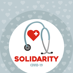 Image showing Solidarity with doctors. Coronavirus poster. Covid-19 solidarity