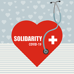 Image showing Solidarity with doctors. Coronavirus poster. Covid-19 solidarity