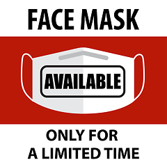 Image showing Coronavirus face mask available sign. 