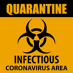 Image showing Coronavirus quarantine sign. 