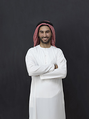 Image showing Portrait of young muslim man wearing traditional clothes