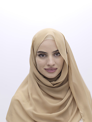 Image showing Portrait of young muslim woman wearing hijab