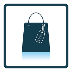 Image showing Shopping bag with sale tag icon