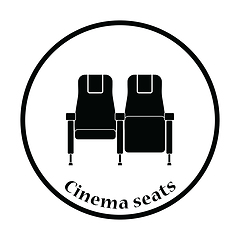 Image showing Cinema seats icon