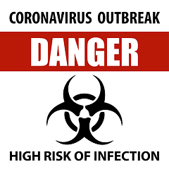 Image showing Coronavirus warning sign.