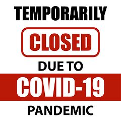 Image showing Office temporarily closed sign of coronavirus.