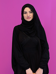 Image showing Portrait of young muslim woman wearing hijab