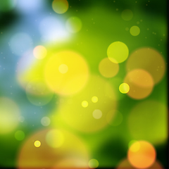 Image showing Amazing green and yellow bokeh abstract background
