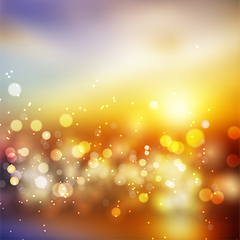 Image showing Bokeh lights effect on colorful gradient background