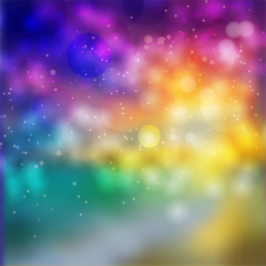 Image showing Bokeh lights effect on colorful gradient background