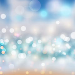 Image showing Bokeh lights effect on summer gradient background