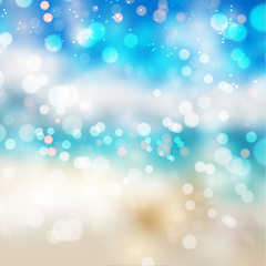 Image showing Bokeh lights effect on summer gradient background