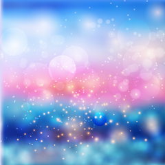 Image showing Bokeh lights effect on colorful gradient background