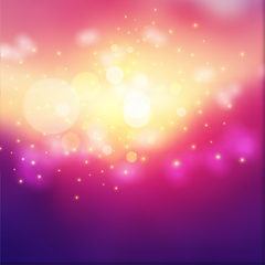 Image showing Bokeh lights effect on colorful gradient background