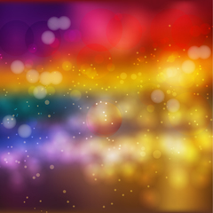 Image showing Bokeh lights effect on colorful gradient background