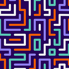 Image showing Colorful maze background