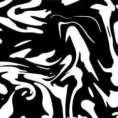 Image showing Abstract fluid black and white background