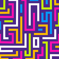 Image showing Colorful maze background